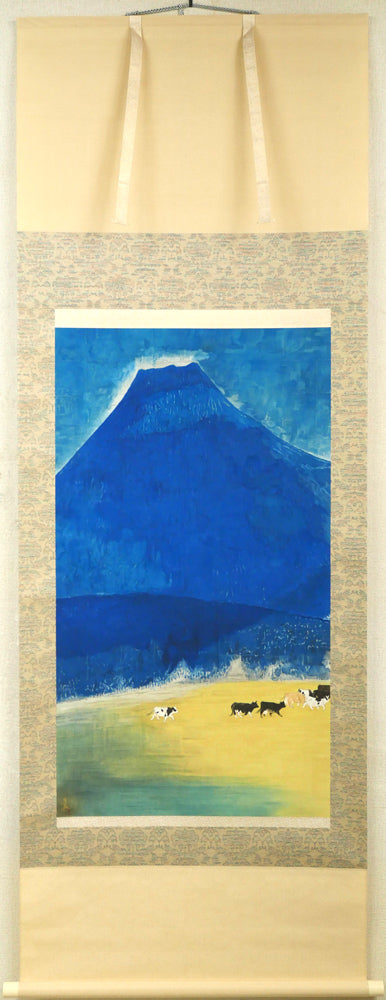 小倉遊亀「晴巒（せいらん）」石版画（リトグラフ）掛軸・限定品 絵画