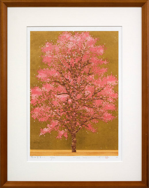 並木一「花みず木-1」木版画 絵画買取・販売の小竹美術