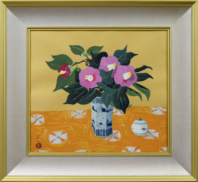 小倉遊亀「椿」木版画 絵画買取・販売の小竹美術