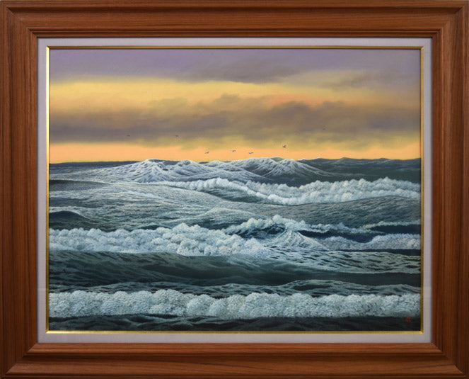 上代誠「海鳴り」油絵・P15号 絵画買取・販売の小竹美術