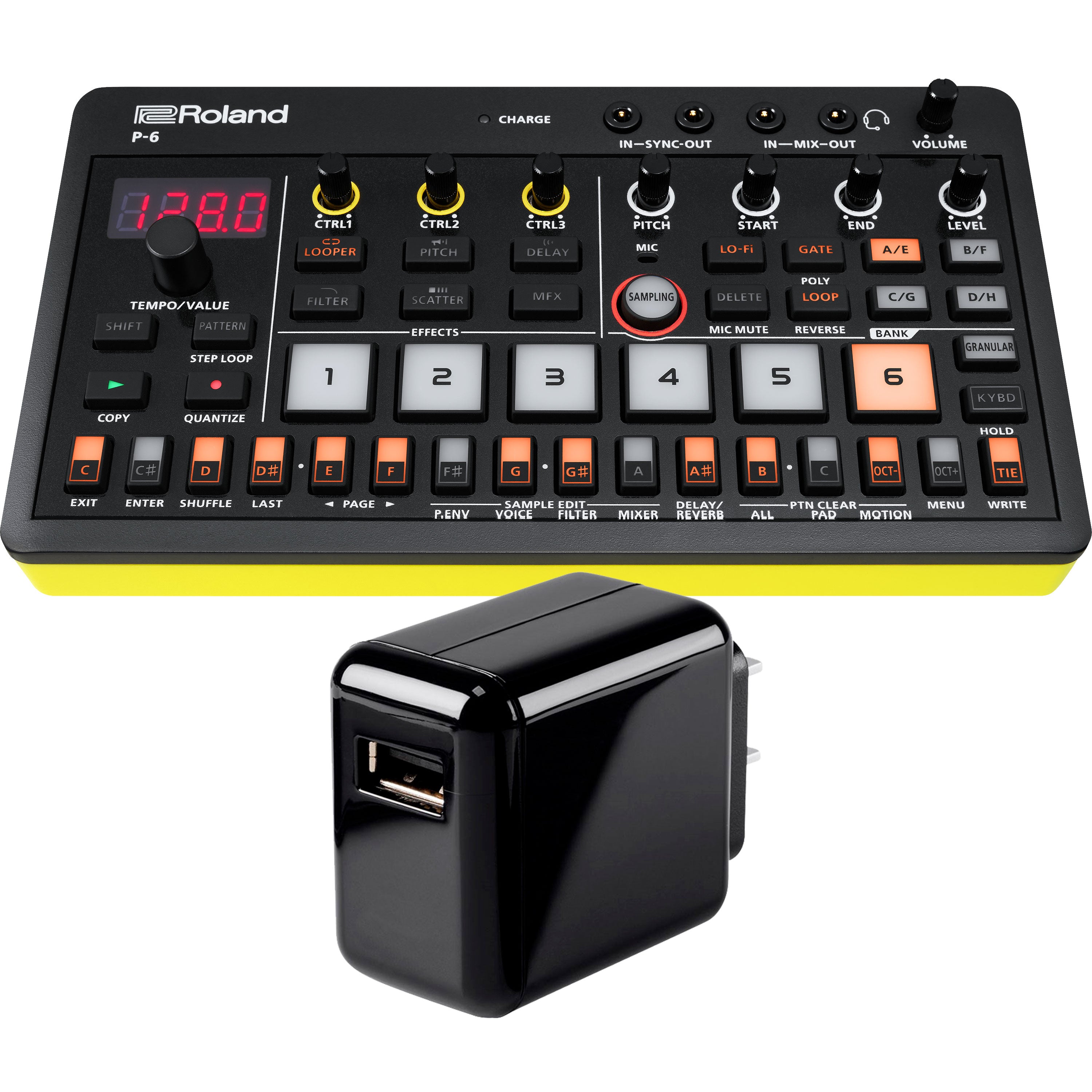 Roland Aira Compact P-6 Creative Sampler POWER KIT – Kraft Music