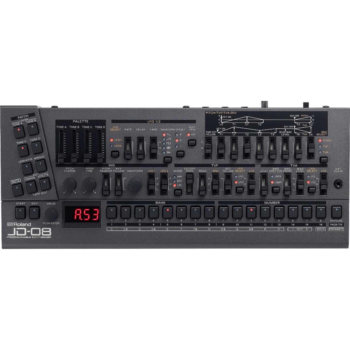 Roland Boutique JD-08 Synthesizer Module with K-25m Keyboard Unit