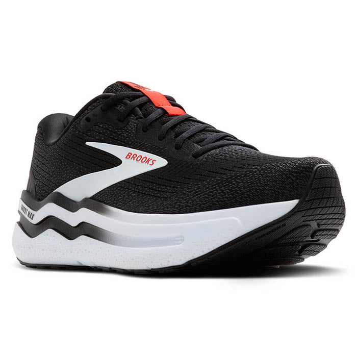 Mens Brooks Running Ghost Max 2 in Black/White/Fiery Red – Lucky Shoes