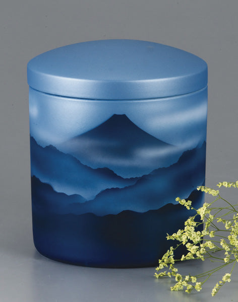 骨壷 吹絵 青富士（あおふじ） 5寸/6寸/7寸 – ルピナス供養