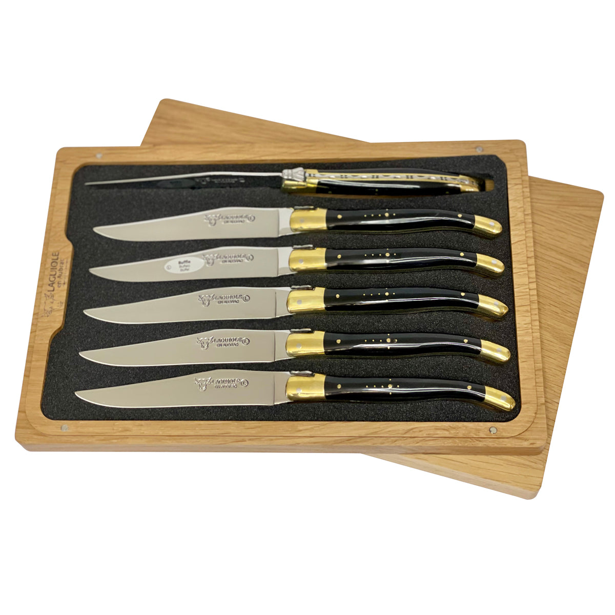 Laguiole en Aubrac Handcrafted 6-Piece Steak Knife Set with