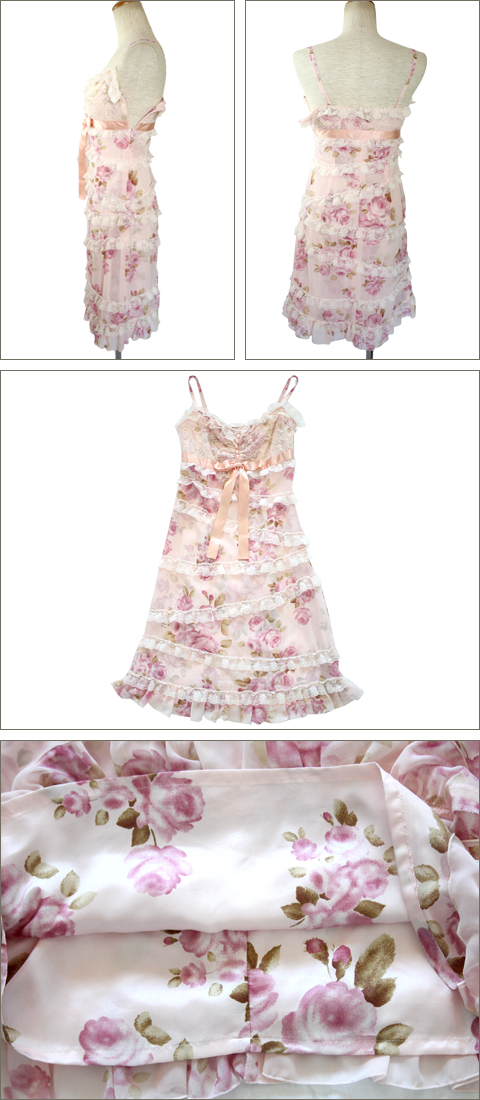 ジーザスディアマンテ[JESUSDIAMANTE] お嫁ワンピ 秋ぼかし薔薇柄