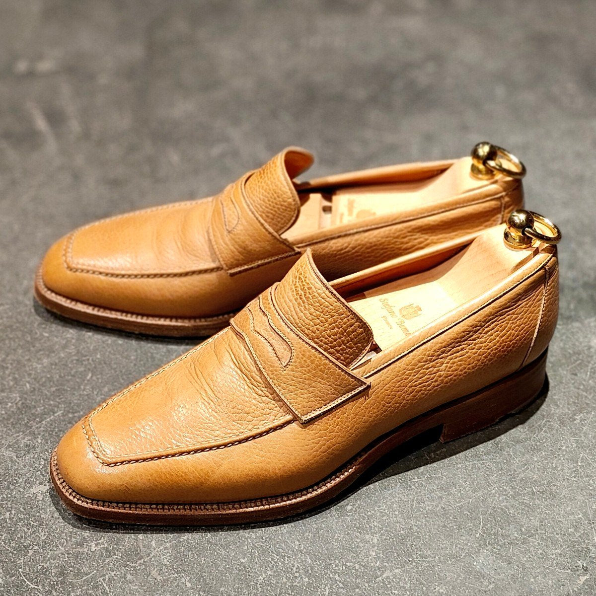 希少 美品【Stefano Bemer】ステファノベーメル ローファー グレイン