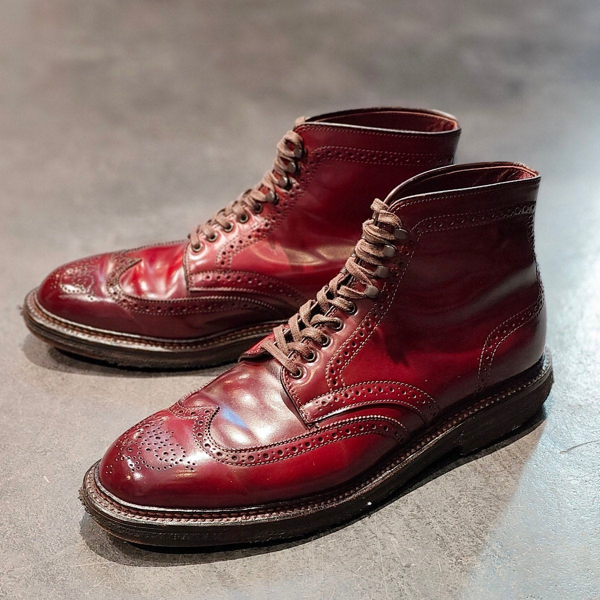 美品 【ALDEN】オールデン 44658H ウイングチップ ブーツ コードバン