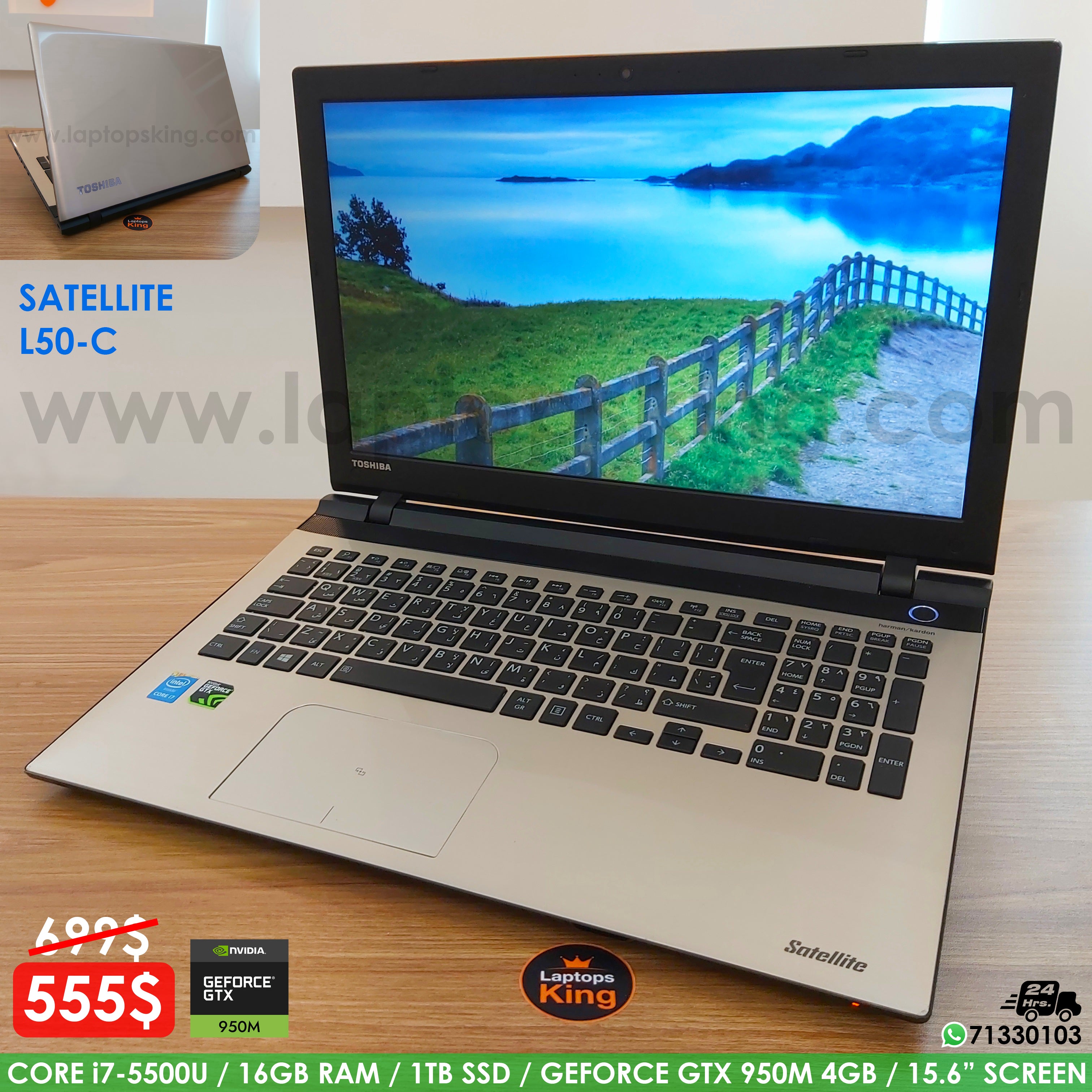 Toshiba Satellite L50-C Core i7 Gtx 950m Laptop (Used Very Clean