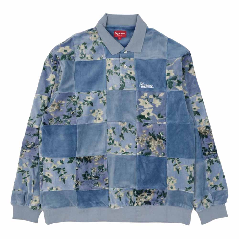 Supreme シュプリーム 21AW Floral Patchwork Velour L/S Polo