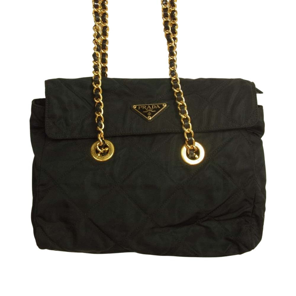 PRADA プラダ ナイロン キルティング チェーン ショルダーバッグ