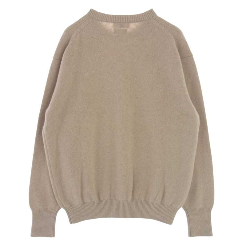 COMOLI 21aw 100% CASHMERE ベージュセーター COMOLI 21AW カシミヤ