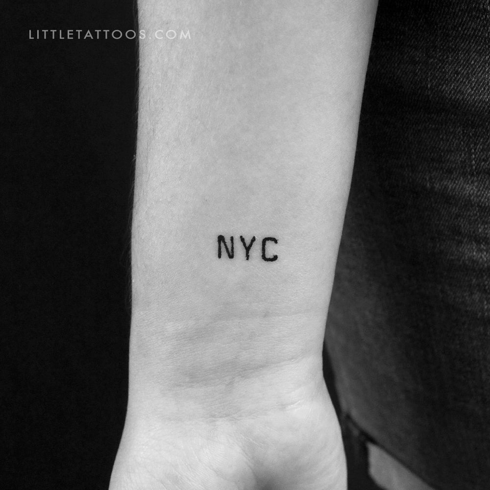 Typewriter Font NYC Temporary Tattoo - Set of 3 – Temporary Little