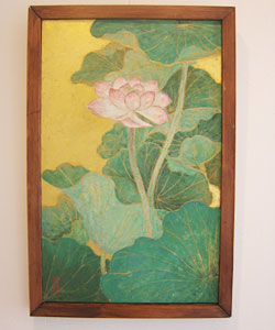 ポニョ♪♪と、蓮の絵旅立ち | 手描きTシャツ・ワンピース 手描染 眞水