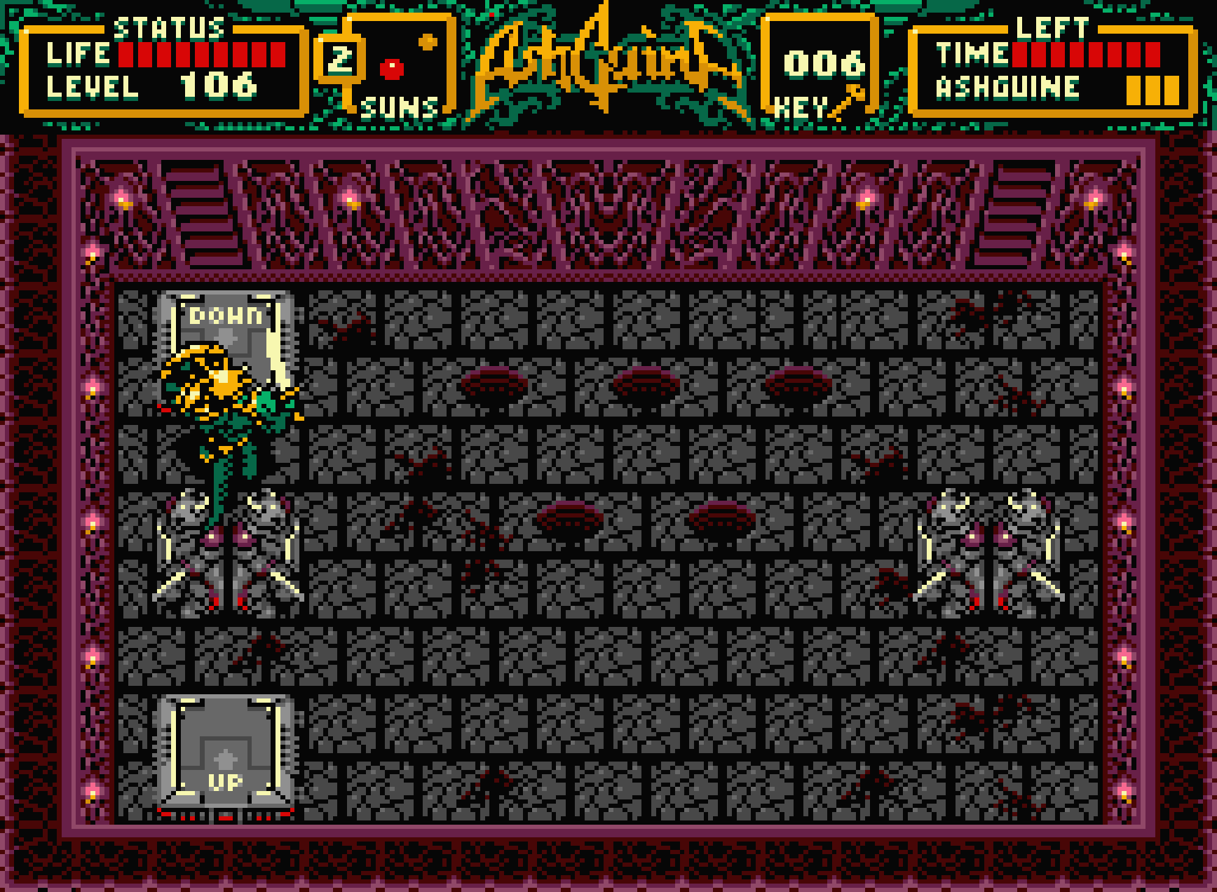 アシュギーネ 虚空の牙城 STORY Ⅱ for MSX2 (C)1987 パナソフト, (C