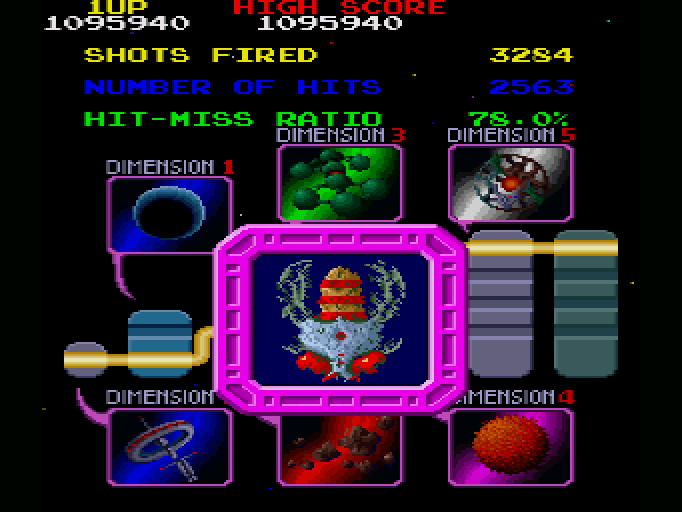 ギャラガ'88 for SHARP X68000 (C)1987 ナムコ, (C)1990 電波新聞社