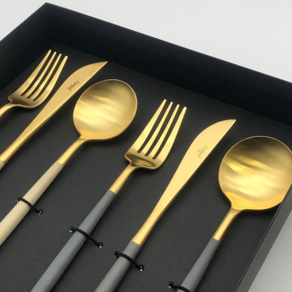 クチポール GOA（ゴア）/グレー・アイボリーゴールド/6本セット/ギフト