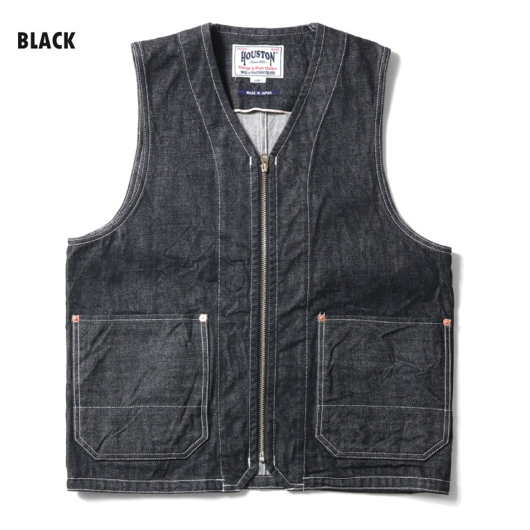 HOUSTON / ヒューストン 51371 SELVEDGE DENIM WORK VEST / セルビッヂ