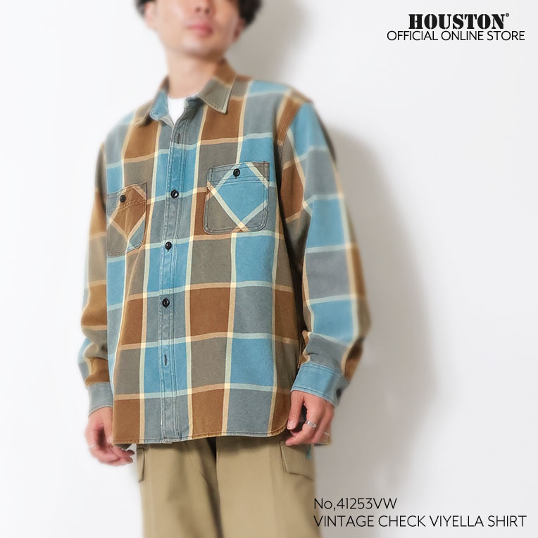 HOUSTON / ヒューストン 41253VW VINTAGE CHECK VIYELLA SHIRT