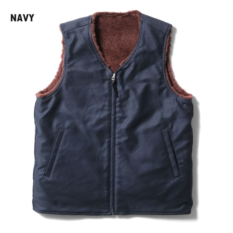 HOUSTON / ヒューストン 51504 REVERSIBLE ALPACA DECK VEST