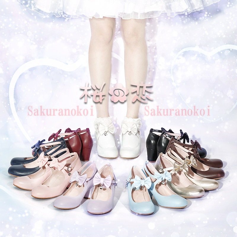 高級ロリータ靴 ゴシック コスチュームリボンシューズ ファッション