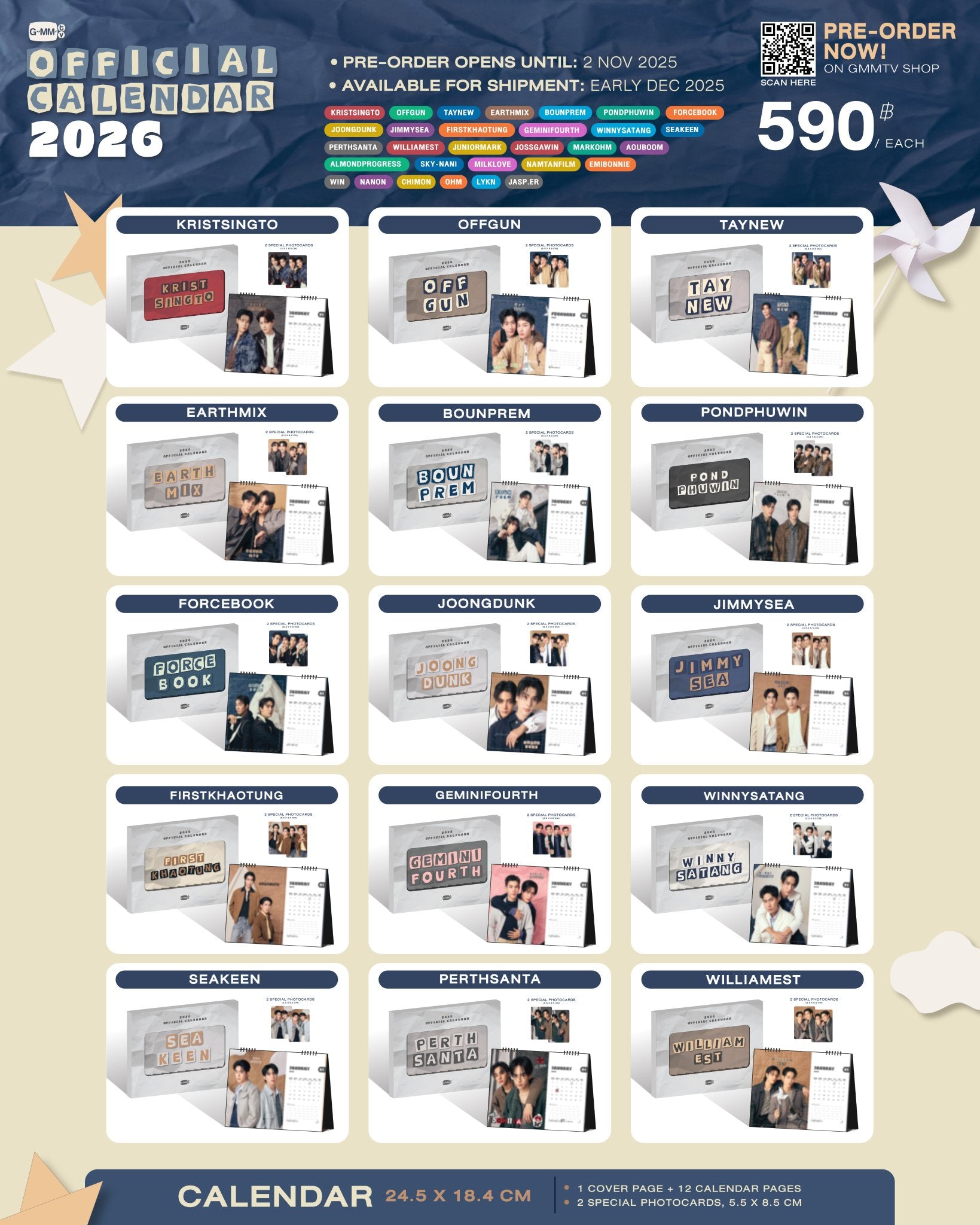 GMMTV OFFICIAL CALENDAR 2026 – GMMTV-123SeinoJP