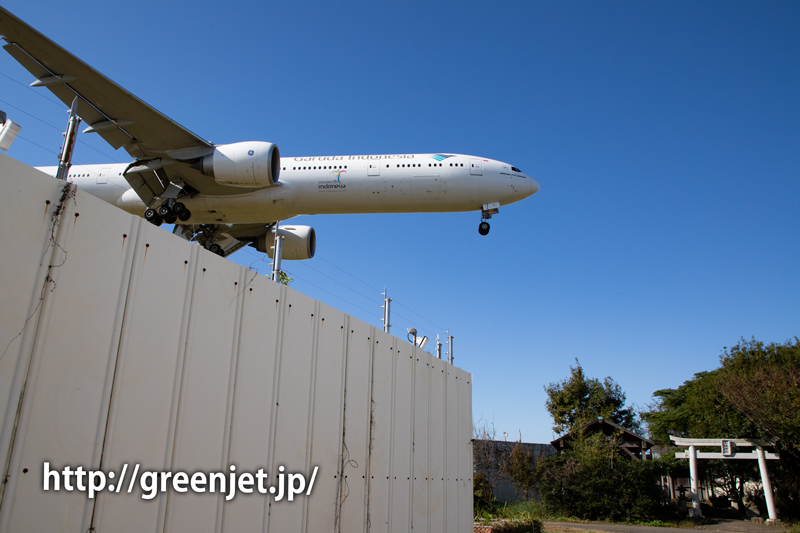 東峰神社でB777-300型の巨体を狙う | MGT Greenjet 飛行機撮影記