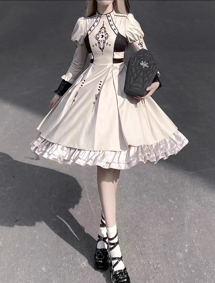 ゴシック修道女 ミドル丈ゴスロリOPドレス – 個性的なファッション通販