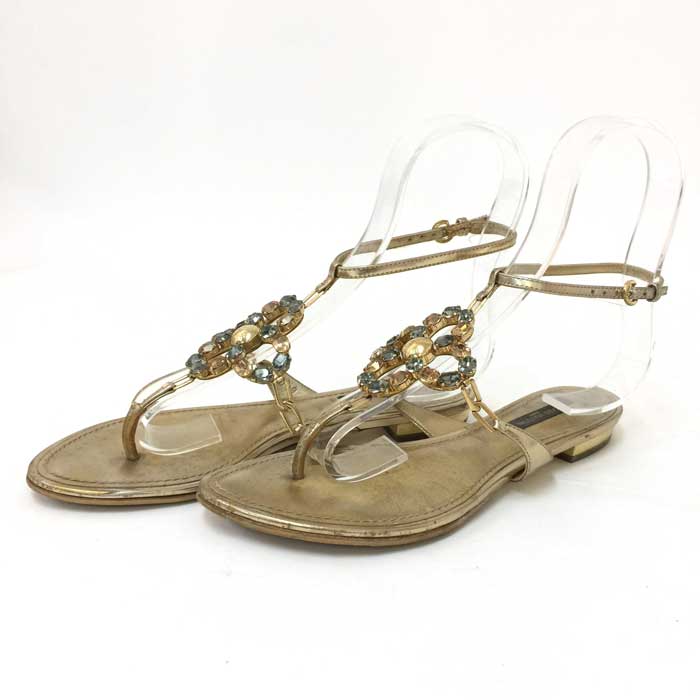 ルイ ヴィトン LOUIS VUITTON モノグラムフラワービジュー サンダル