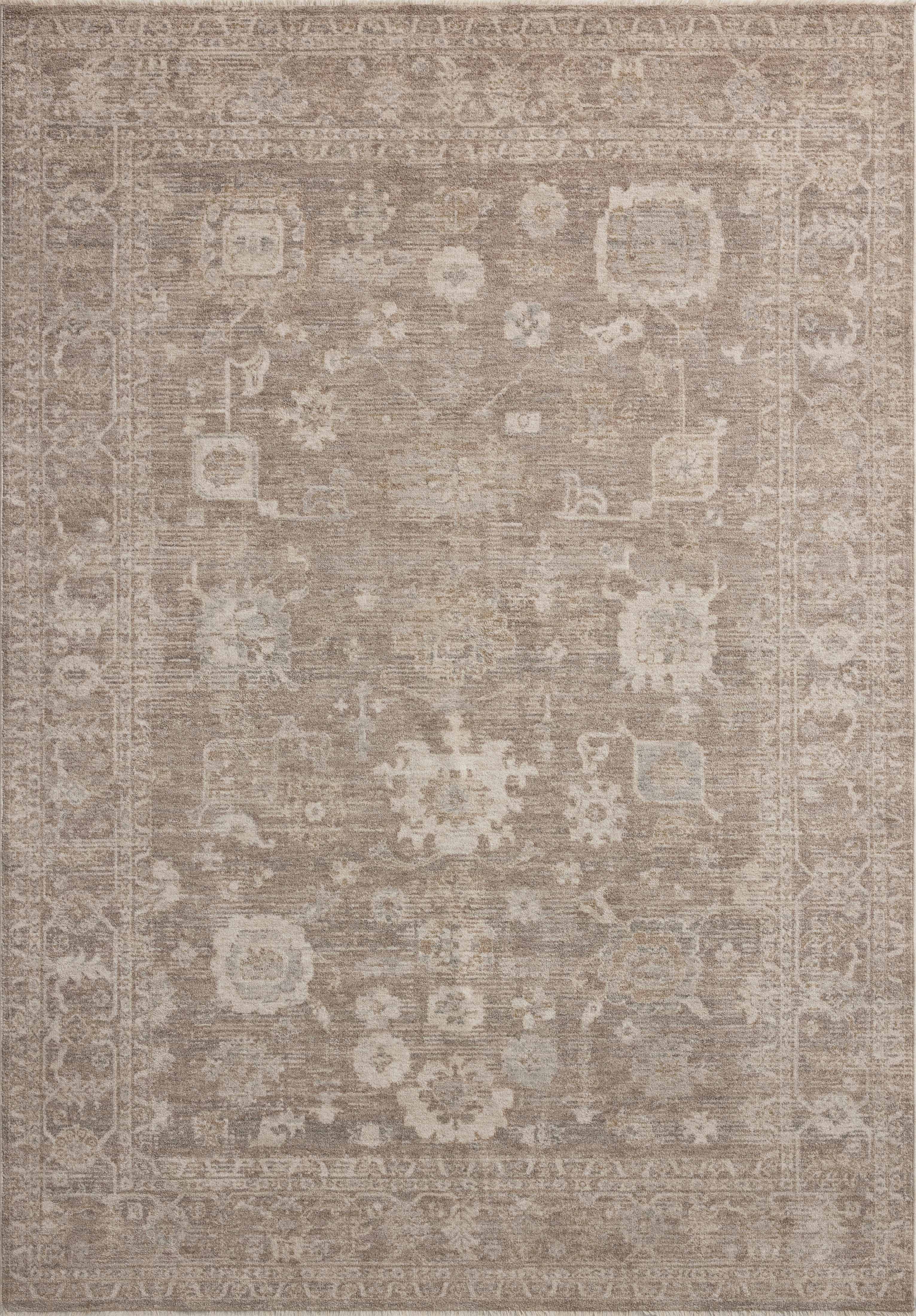 Chris Loves Julia x Loloi Louisa Taupe / Ivory Accent Rug (LOI-03
