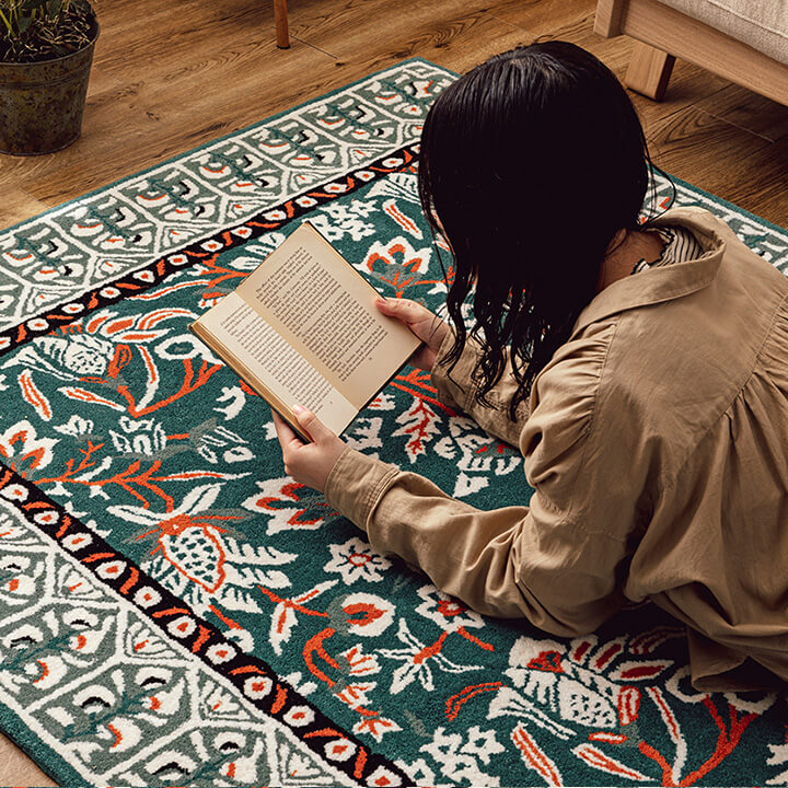 ウール ハンドタフテッドラグ ポタリー ラグマット 絨毯 – 萩原製造所