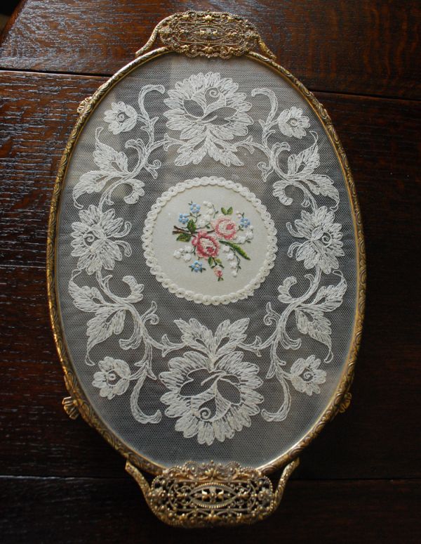 フランスから届いたアンティーク プチポワン トレイ（ドレッシング