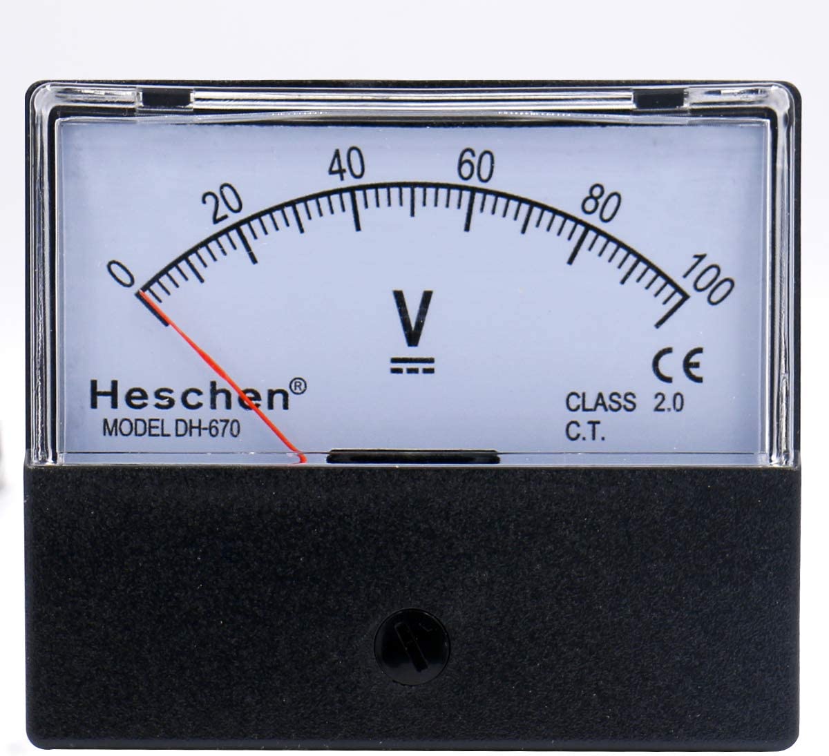 Rectangular Voltmeter Analog Panel Volt Voltage Meter DH 670 DC