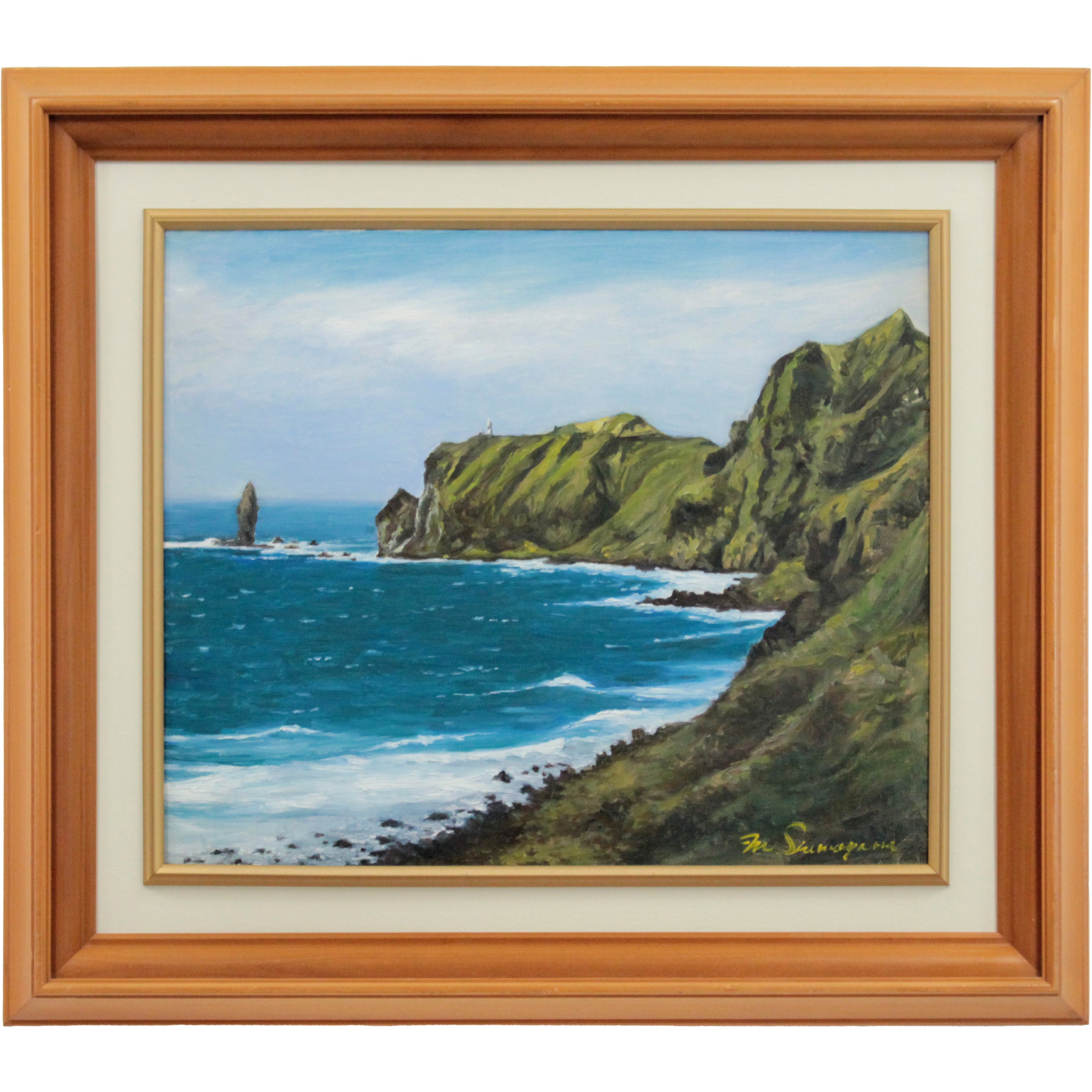 下山正八 『積丹半島 神威岬』 油彩画 - 北海道画廊