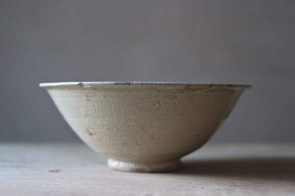 李朝無地刷毛目大碗