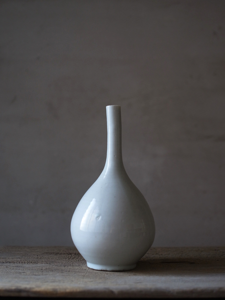 古伊万里白磁鶴首瓶