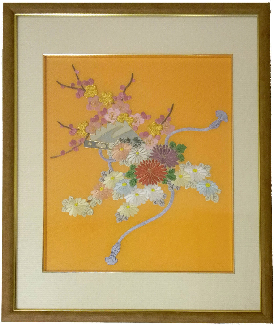 刺繡作品「額装作品6」 - 星工房 日本刺繍教室