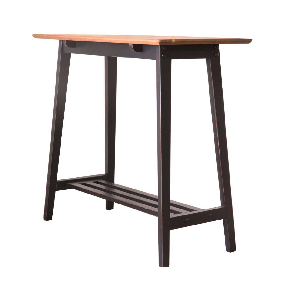 カウンターテーブル 高さ90cm おしゃれ 天然木 ヴィンテージ風 – ハウジー