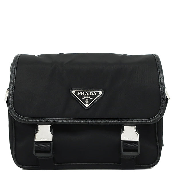 プラダ PRADA Re-Nylon x サフィアーノレザー 2VD034 ブラック
