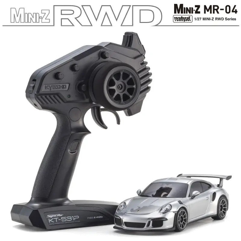 MINI-Z RWD MR-04 Readyset Porsche 911 GT Silver 32358S – Houston RC