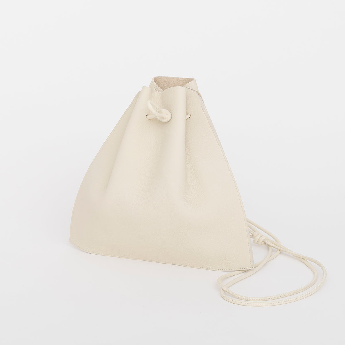 HERRIE KINCHAKU SHOULDER - MM / DIPLO SKY｜巾着ショルダー レザー