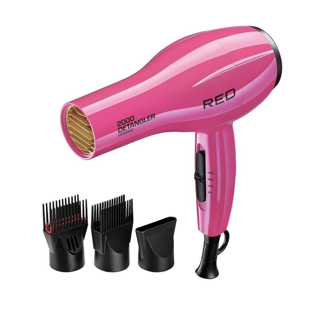 RED by KISS 2000 Ceramic Detangler Hair Dryer 3 Styling