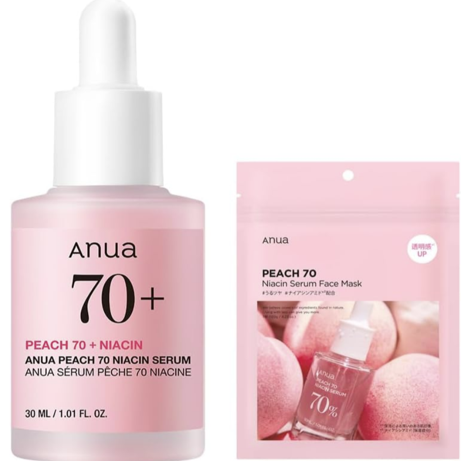 ANUA(アヌア)桃ナイアシンうるツヤ2STEPセット(美容液30ml＋フェイス