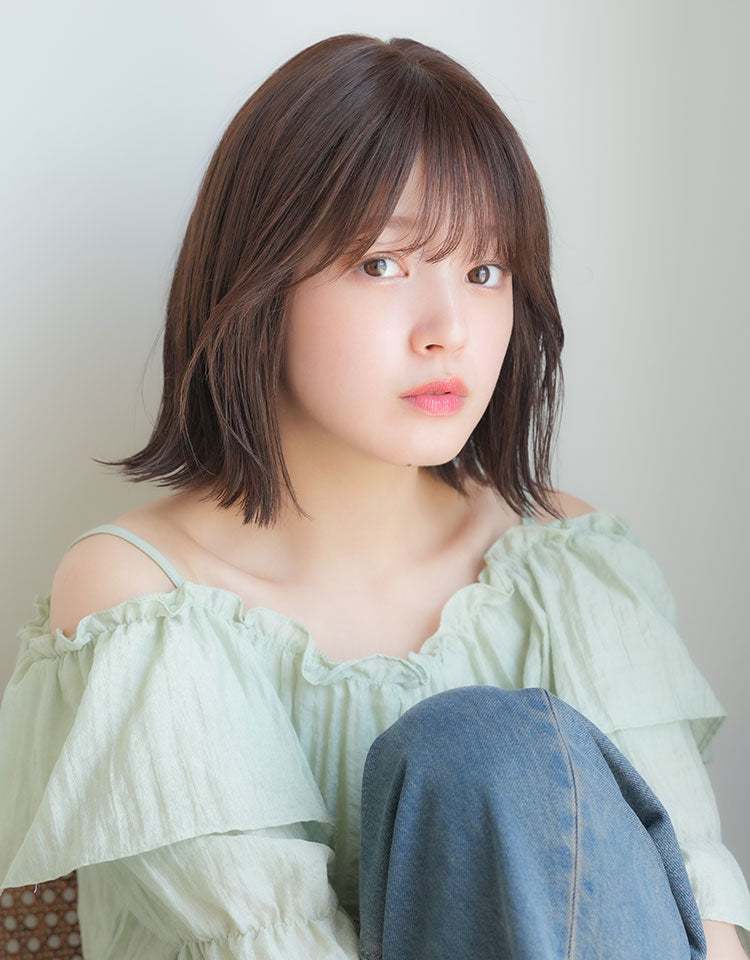 フルウィッグ 【ヘアスタイルコレクション】天使のプリマボブ人毛MIX