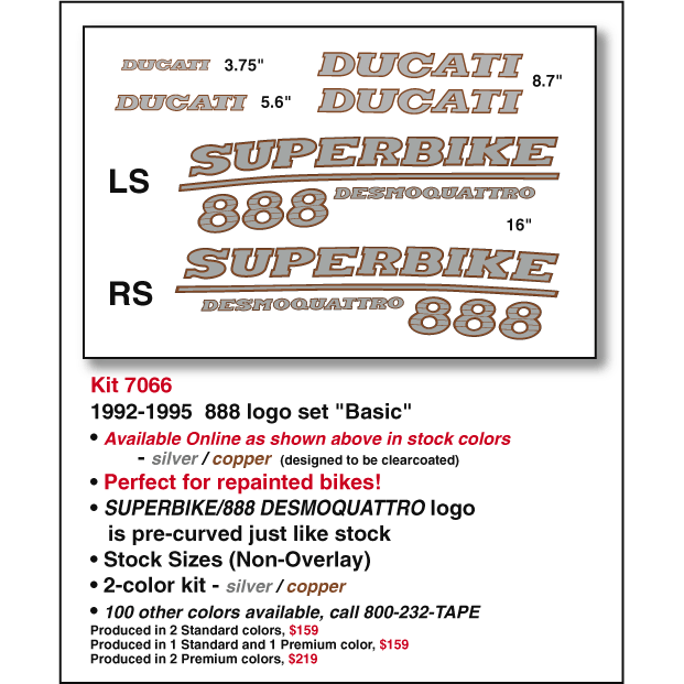 7066 - Ducati 888 — Tapeworks Graphics