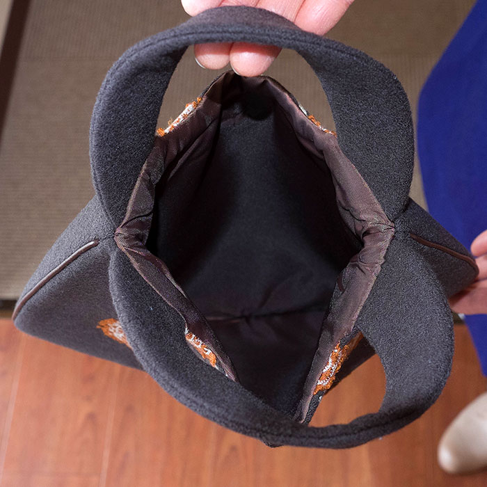 ミナペルホネンgiardinoジャルディーノ egg bag エッグバック #dark