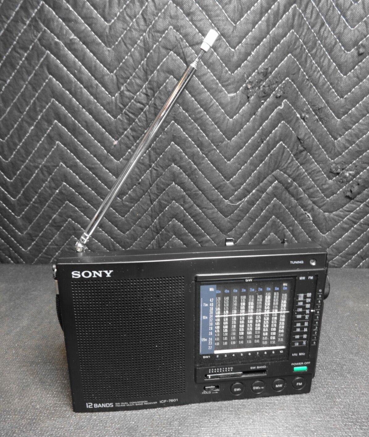 SONY ICF-7601 MULTI BAND AM FM SW ANALOG PORTABLE RECEIVER 12