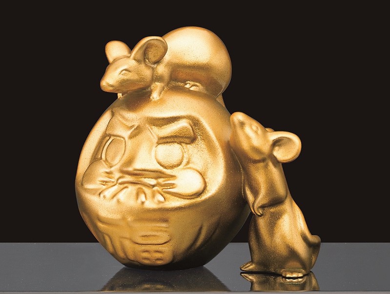 ねぇ2020年まで残り11週間だって！来年の干支「子」の純金製のかわいい