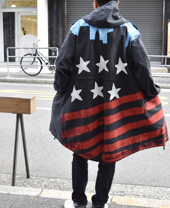 FAITH CONNEXIONスターとストライプのハンドペイントが施されたモッズ