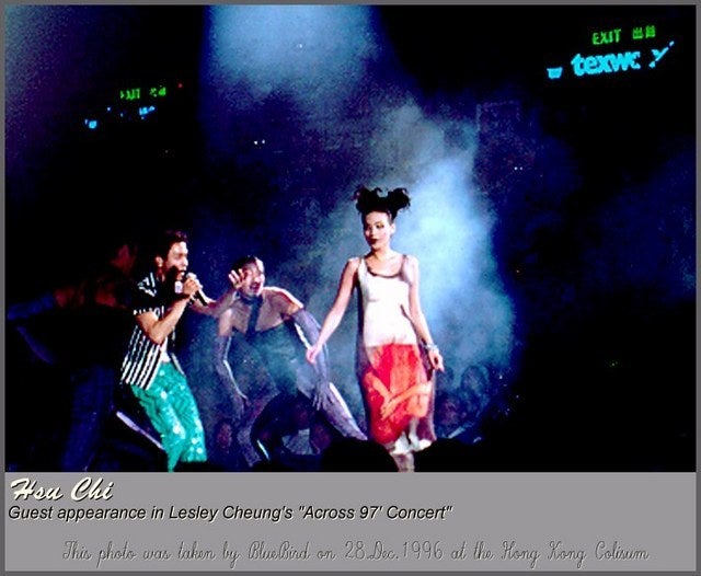 96年12月28日「張國榮跨越97」レスリー・チャン(張國榮)コンサート舒淇